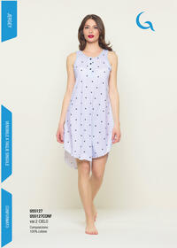 CAMICIA NOTTE DONNA S/M U55127 Tellini S.r.l. Ingrosso Abbigliamento